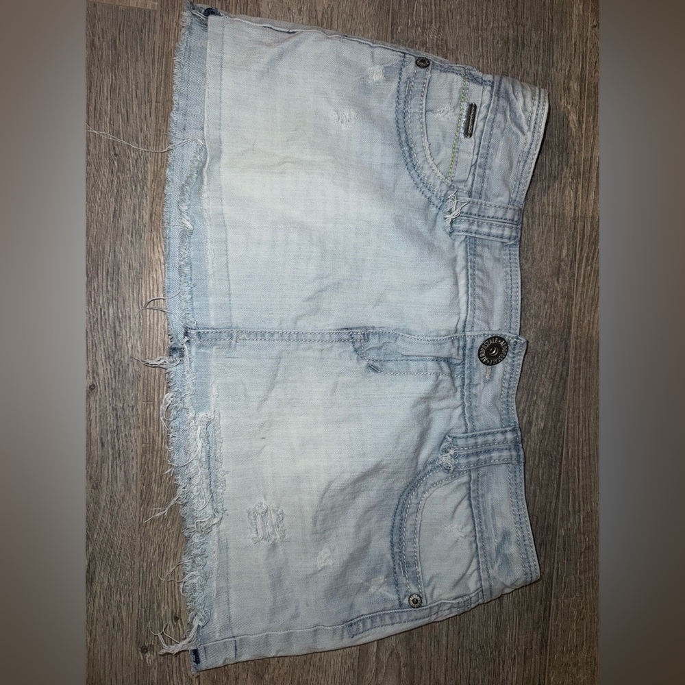 Aeropostale vintage Y2K RAW Distressed denim mini skirt
